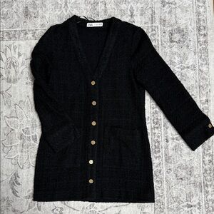 Zara Black Women's - Tweed - Mini Dress